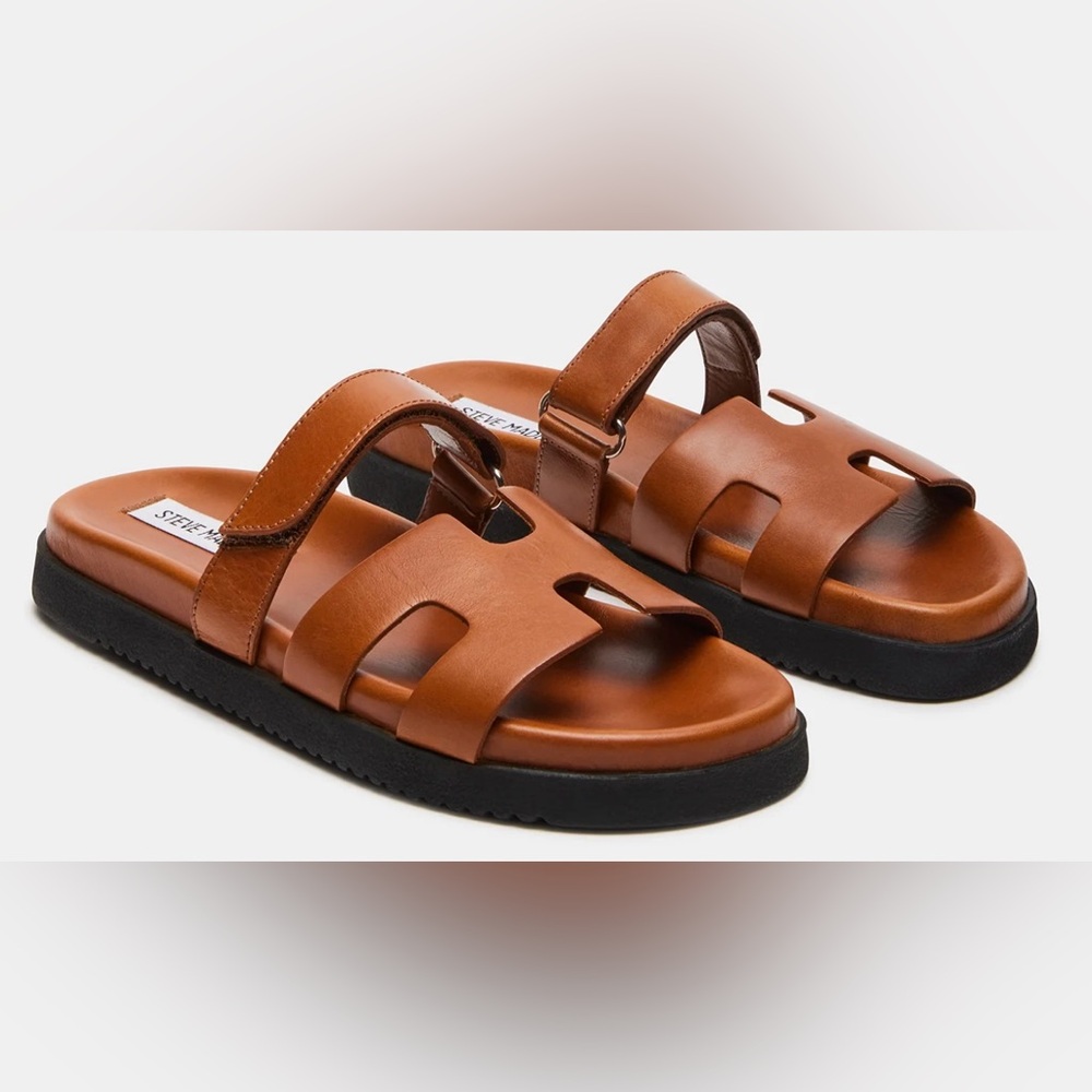Steve Madden Mayven slides in Camel Leather